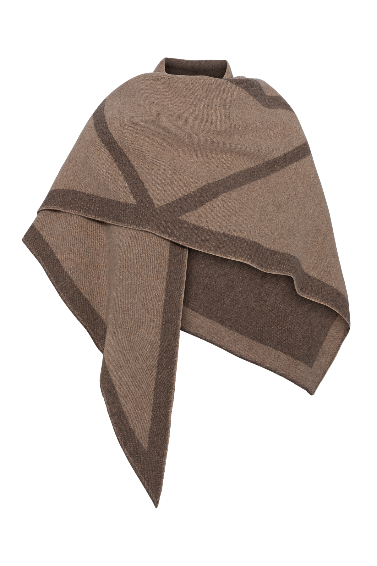 Triangle Scarf Merino - Cacao / Beige