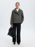 Alma Boucle Wool Blend Jacket - Medium Grey Melange