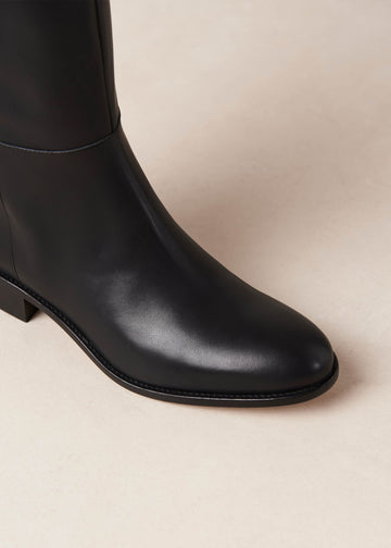 Billie Leather Boots - Black