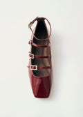 Luke Onix Leather Ballet Flats - Wine Burgundy