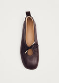 Rosalind Leather Ballet Flats - Brun