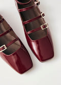 Luke Onix Leather Ballet Flats - Wine Burgundy