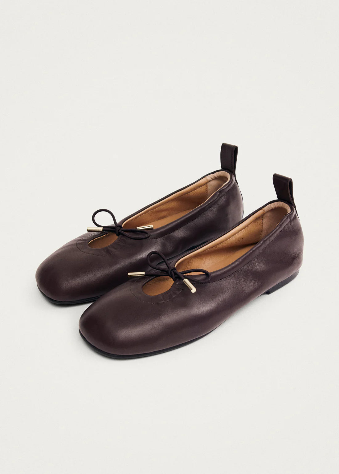 Rosalind Leather Ballet Flats - Brun