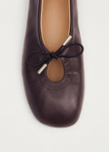 Rosalind Leather Ballet Flats - Brun