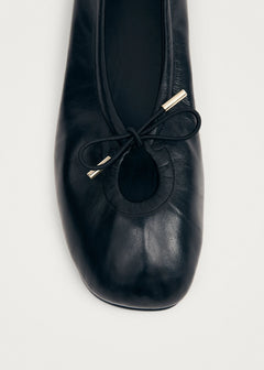Rosalind Leather Ballet Flats - Black