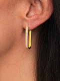 Diamond Edge Hoops - Guld