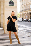 Johanna Mini Dress - Matte Black