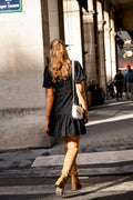 Johanna Mini Dress - Matte Black