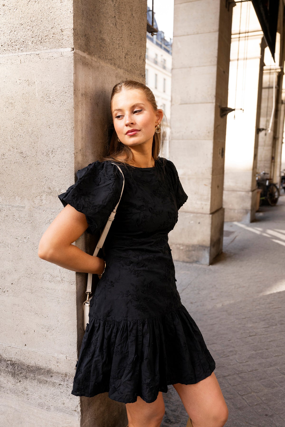 Johanna Mini Dress - Matte Black