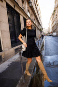 Johanna Mini Dress - Matte Black