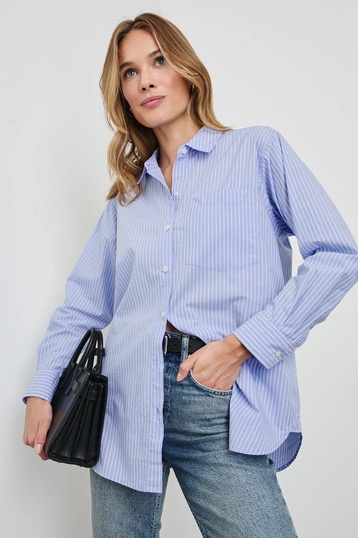 Elsa - Oxford White Stripe