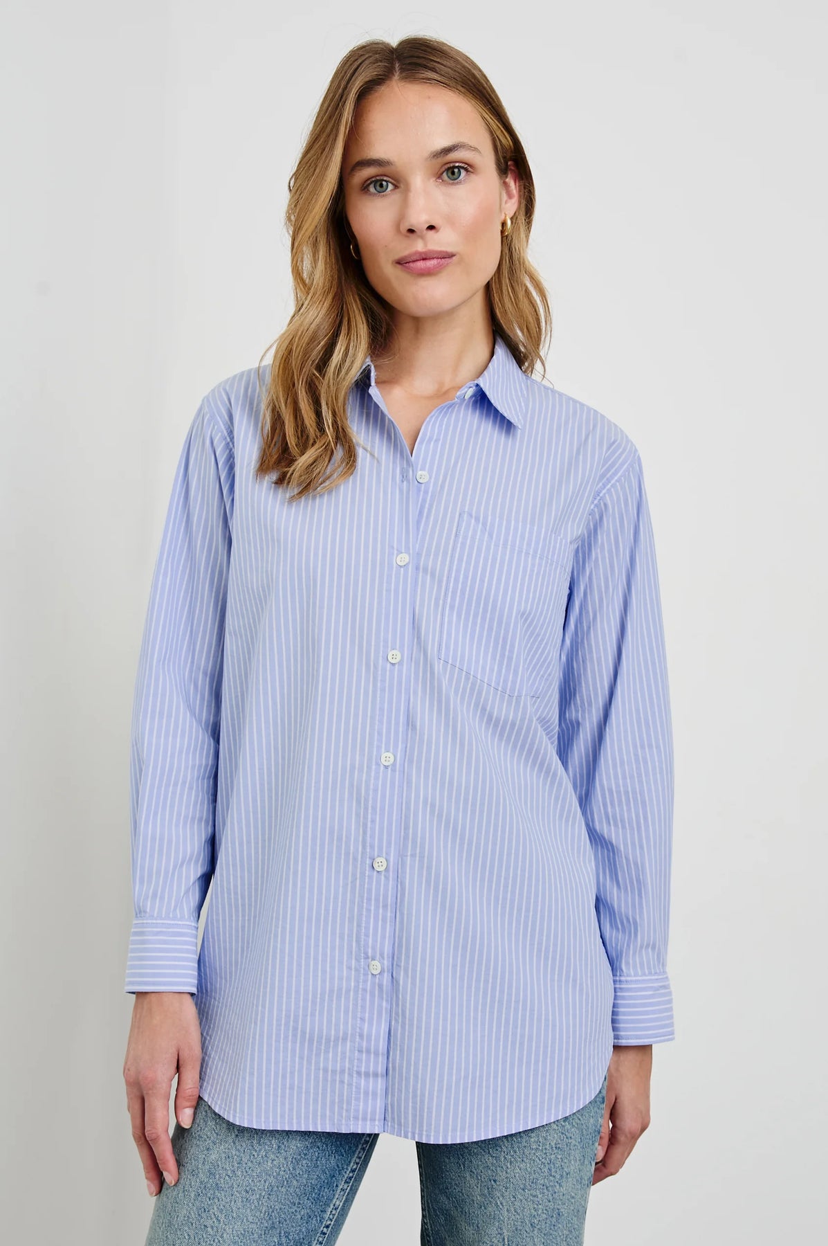 Elsa - Oxford White Stripe