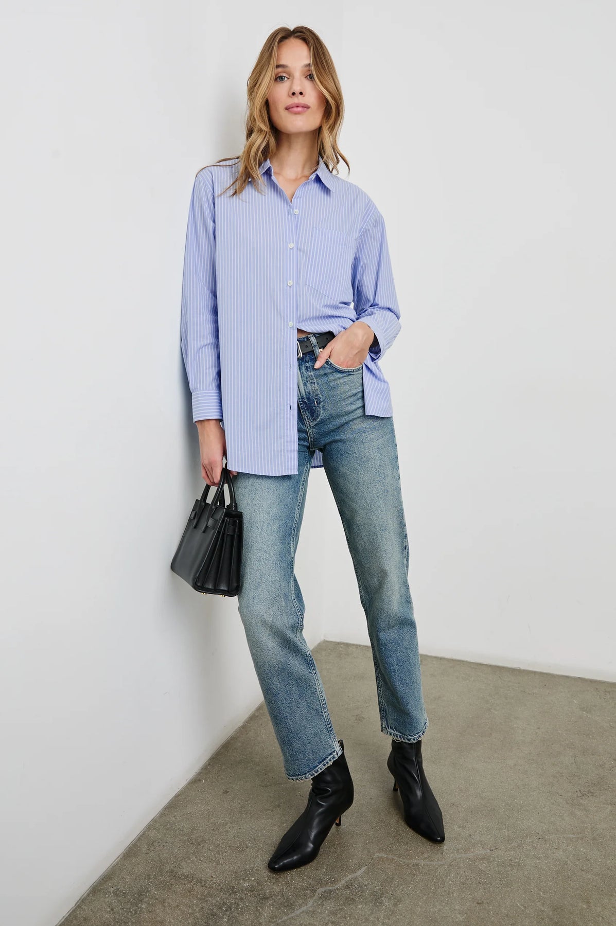 Elsa - Oxford White Stripe