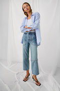 Elsa - Oxford White Stripe