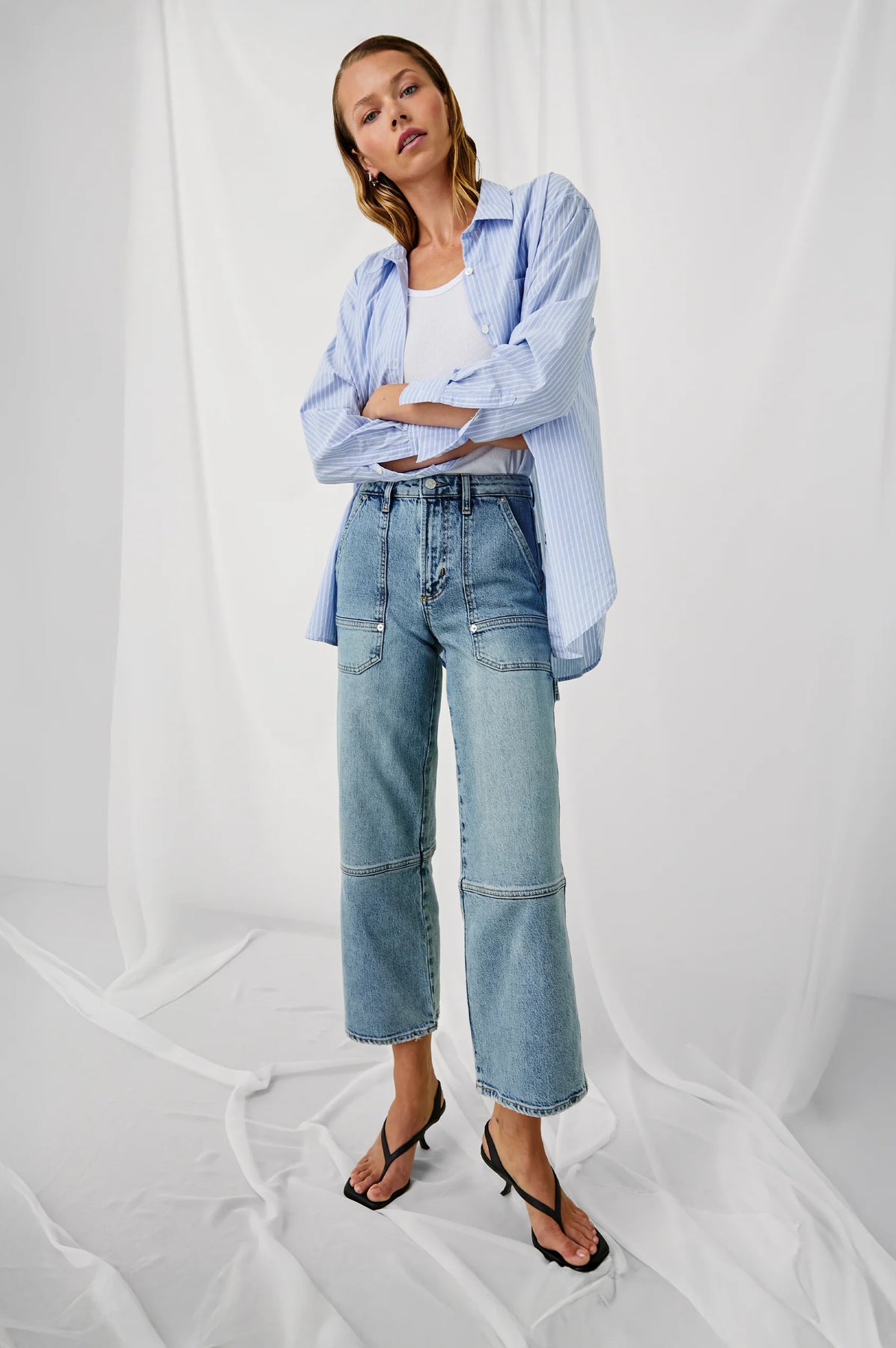 Elsa - Oxford White Stripe