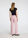 Rita Mw Wide Pant Mel - Bleached Mauve Melange