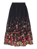 Y.A.S Yasromantica Hw Long Skirt - Svart