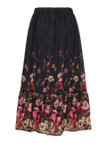 Y.A.S Yasromantica Hw Long Skirt - Svart