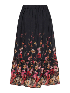 Yasromantica Hw Long Skirt S - Show - Black Romantica Aop