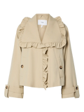 Yaselsana Ls Short Trenchcoat - Travertine