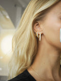 Diamond Edge Hoops - Guld