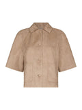 Editta Faux Suede Jacket - Sand