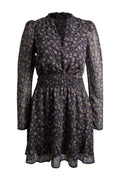 Eira Dress - Navy Dahlia Print