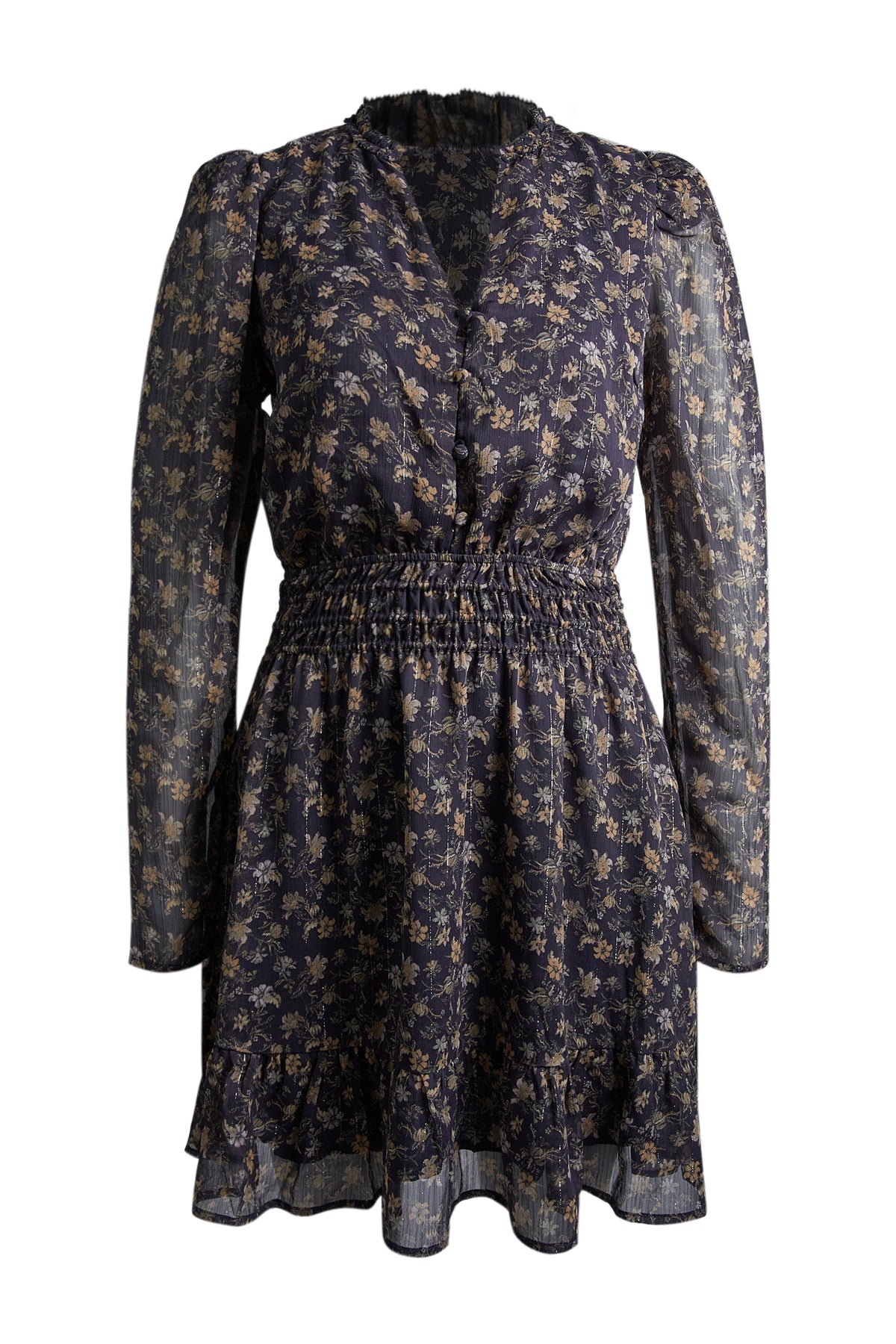 Eira Dress - Navy Dahlia Print