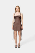 Ella Fitted Mini Dress - Brun