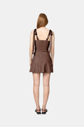 Ella Fitted Mini Dress - Brun