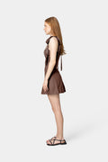Ella Fitted Mini Dress - Brun