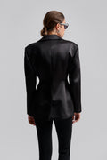 Ella Tailored Peplum Blazer - Svart