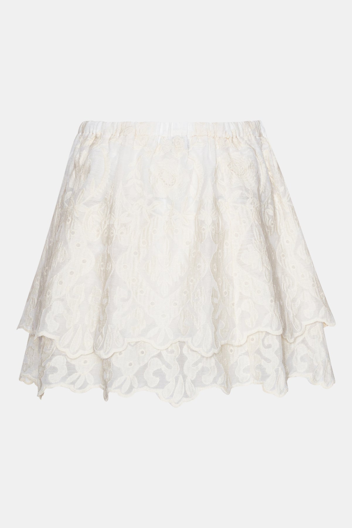 Ellinoric Lace Minikjol - Vintage White