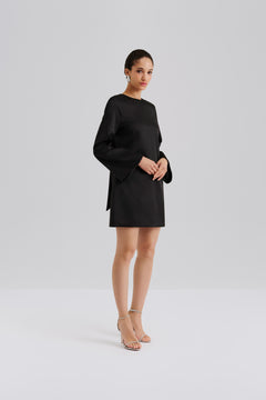 Elna Bow Detailed Mini Dress - Black