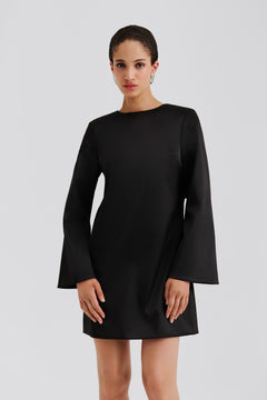 Elna Bow Detailed Mini Dress - Black