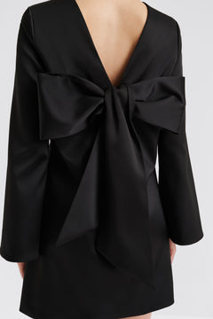 Elna Bow Detailed Mini Dress - Black