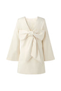Elna Bow Detailed Mini Dress - Vanilla