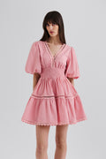 Elvira V-Neck Mini Dress - Blush
