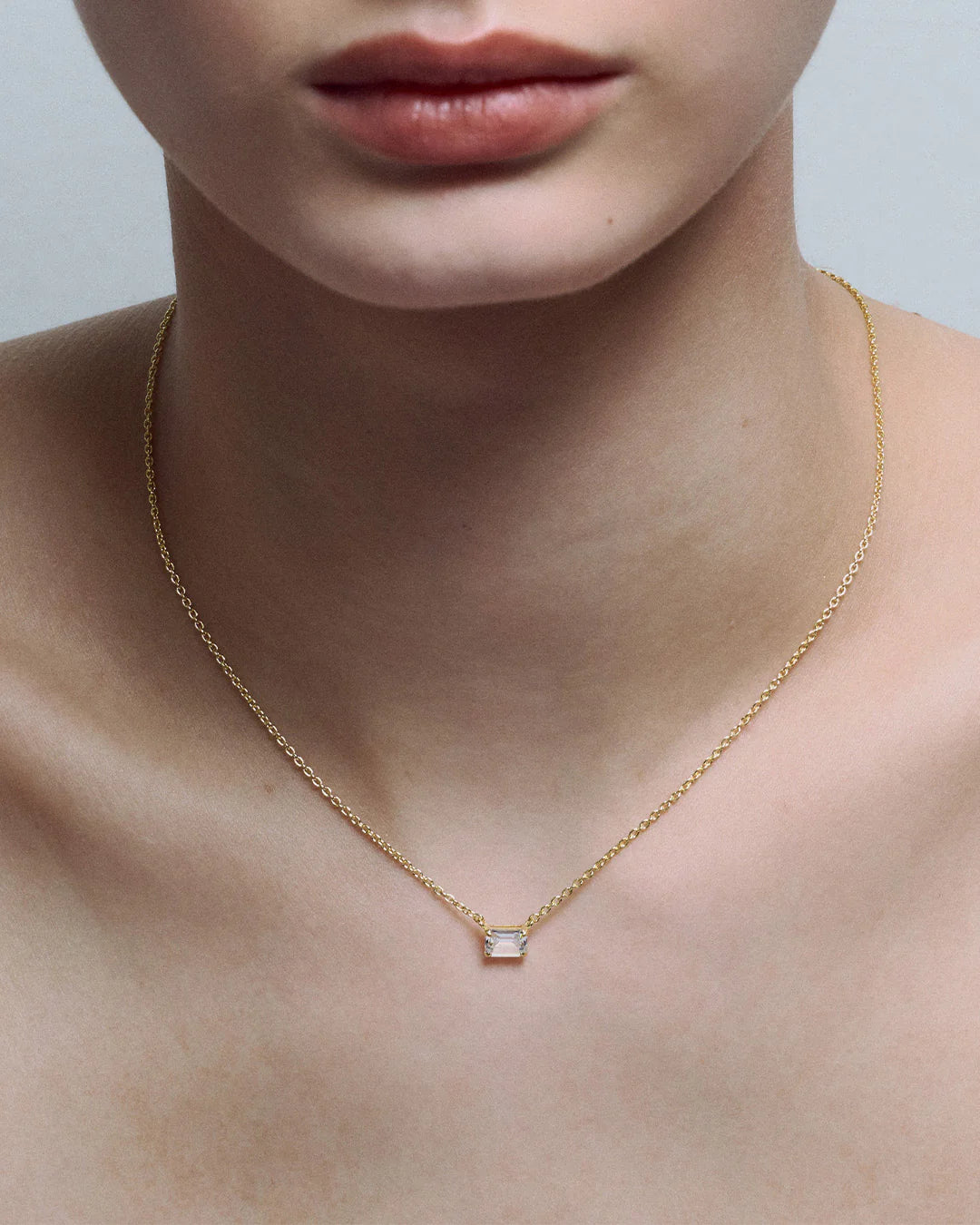 Emerald Chain Necklace - Guld