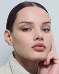 Emerald Stud Earrings - Guld