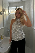 Emilyic Top - Silver Sequin