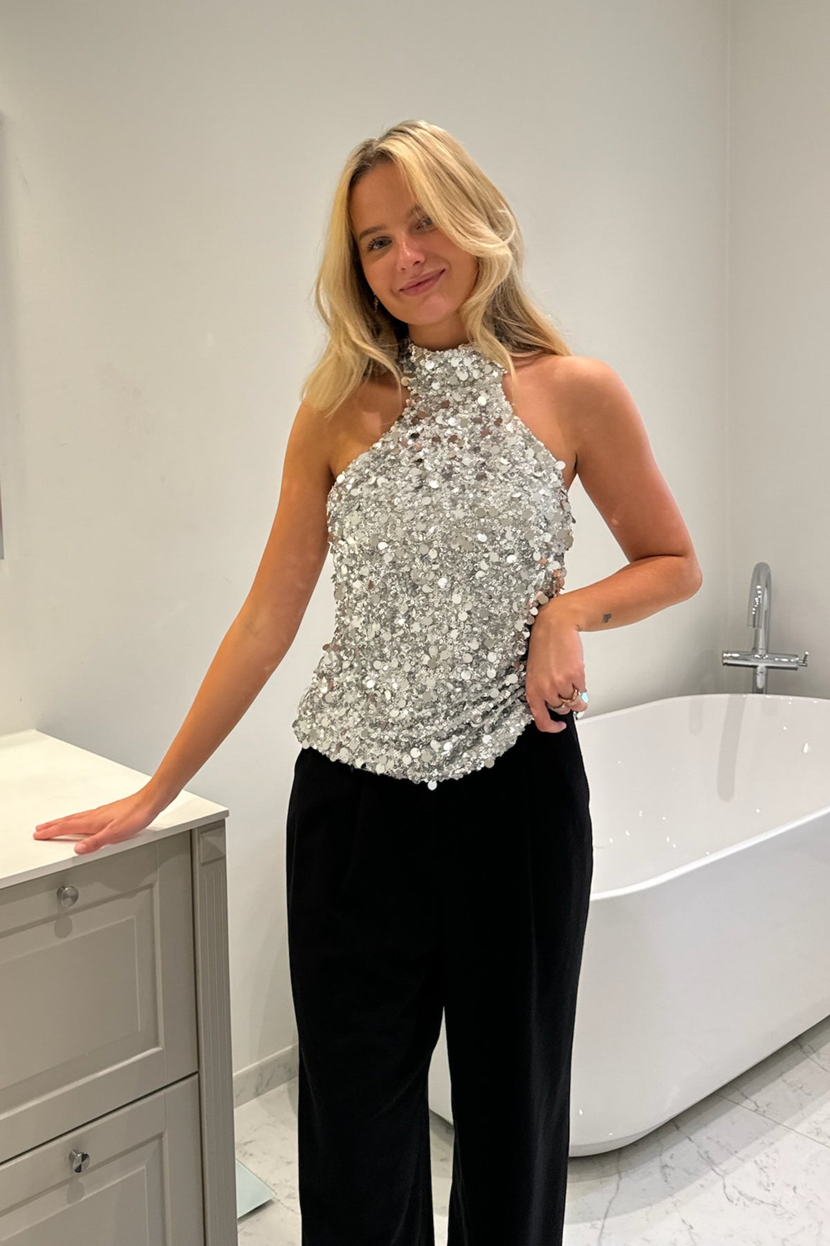 Emilyic Top - Silver Sequin
