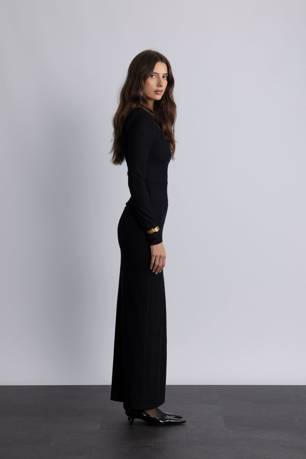 Piper Split Maxi Dress - Svart