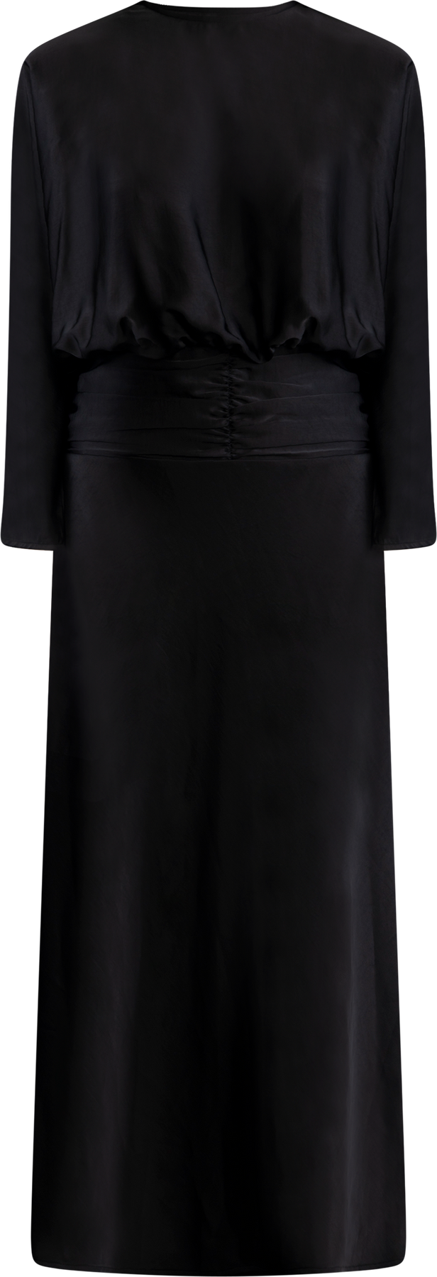 Billie Maxi Satin Dress - Svart