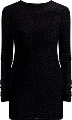 Angel Bodycon Leo Mini Dress - Black