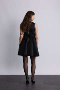 Charli Satin Mini Dress - Black