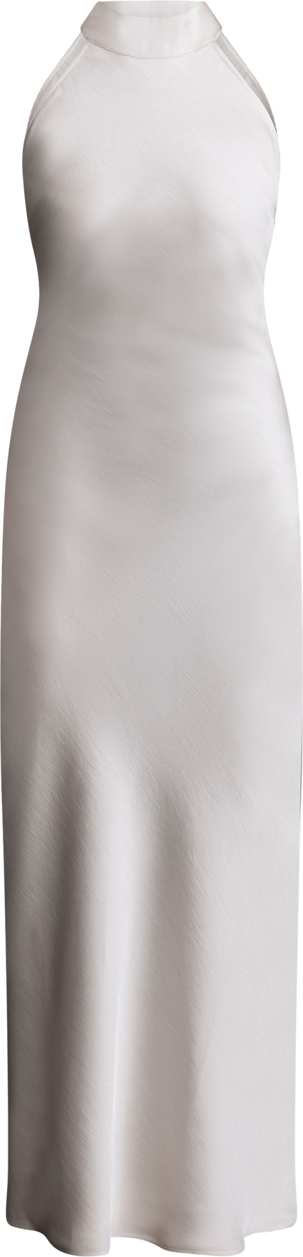 Lola Satin Halter Maxiklänning - Creme