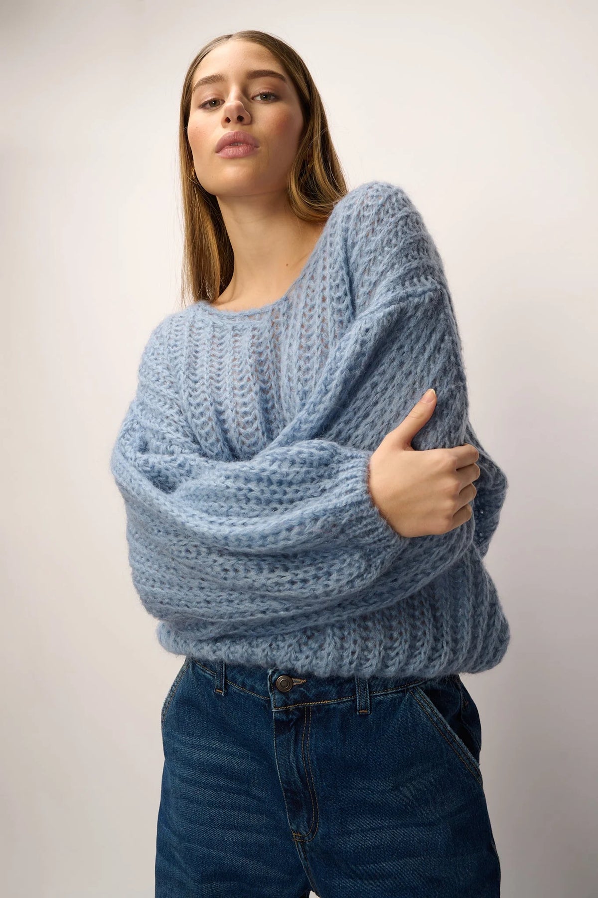 Joseph Knit Sweater - Dusty Blue