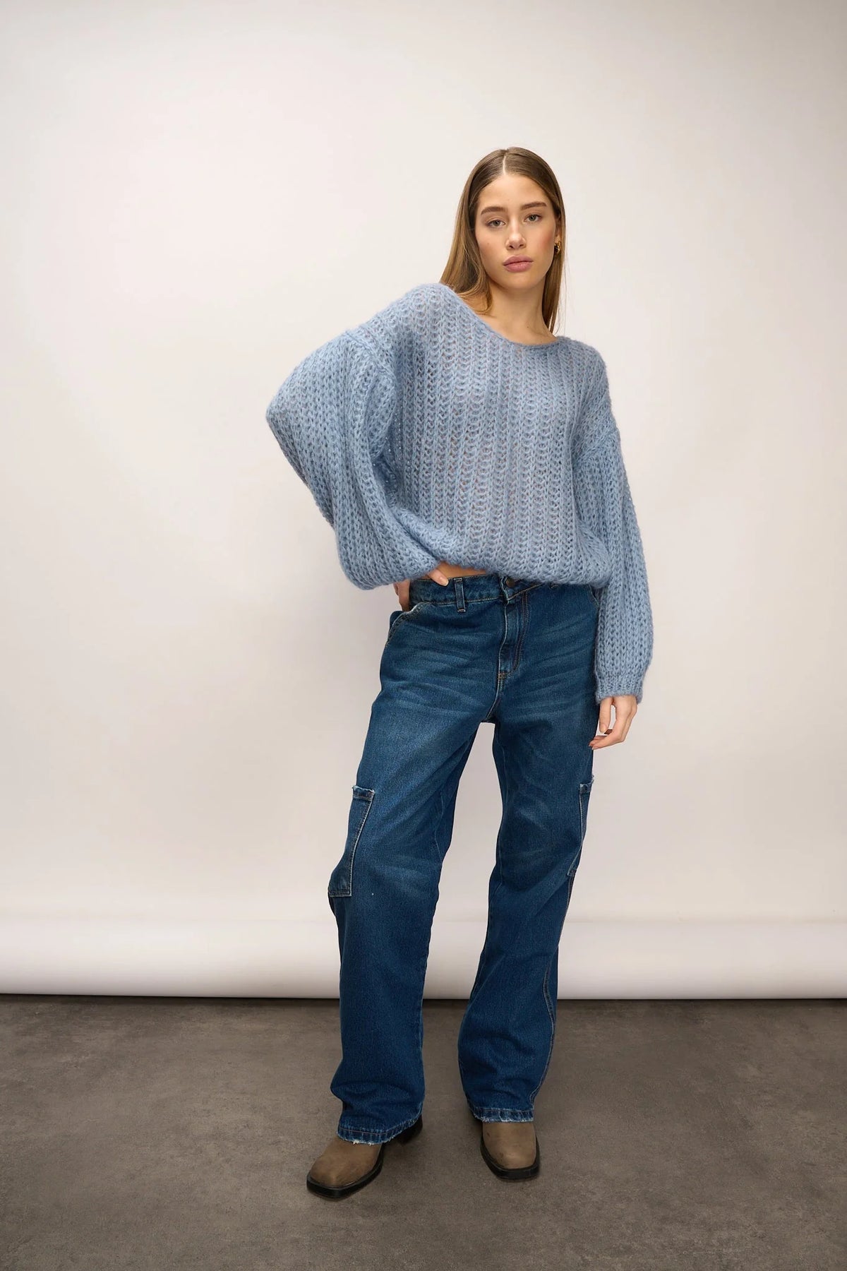 Joseph Knit Sweater - Dusty Blue