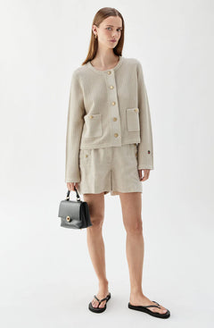 Estelle Solid Cardigan - Sand